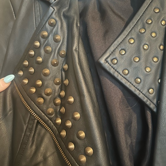 Rock & Republic Jackets & Blazers - Rock & Republic Black Studded Leather Jacket